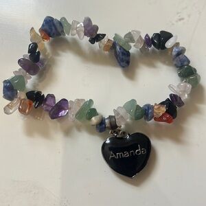 “Amanda” Tumbled Stone Stretch Bracelet